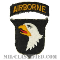 第101空挺師団（101st Airborne Division）[カラー/カットエッジ/パッチ/エアボーンタブ付/中古1点物]の画像