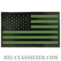 星条旗 グリーン（フォワード）（USA Flag (Forward)）[IR（赤外線）反射素材/ベルクロ付パッチ]の画像