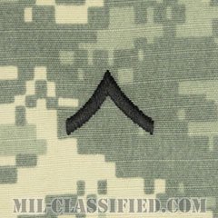 一等兵（Private Second Class (PV2)）[UCP（ACU）/階級章/キャップ用縫い付けパッチ]の画像
