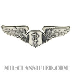 飛行医師章 (ベーシック)（Flight Surgeon, Basic）[カラー/燻し銀/バッジ]の画像