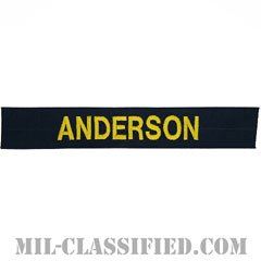 ANDERSON [カバーオール用/ゴールド刺繍/海軍ネームテープ/生地テープパッチ]の画像