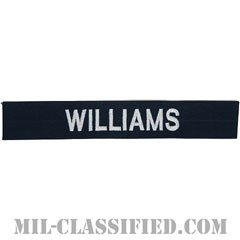 WILLIAMS [カバーオール用/シルバー刺繍/海軍ネームテープ/生地テープパッチ]の画像
