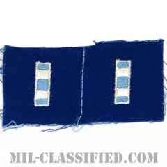 准尉長（Chief Warrant Officer 4 (CW4)）[カラー/空軍ブルー生地/階級章/ペア（2枚1組）]の画像