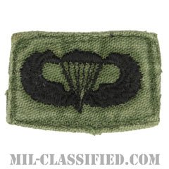 空挺章 (ベーシック)（Parachutist Badge, Basic）[サブデュード/1960s/コットン100％/パッチ/中古1点物]の画像