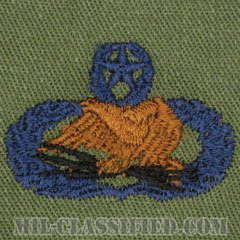 空港システムレーダー整備章 (マスター)（Airfield Systems and Radar Maintenance Badge, Master）[サブデュード/ブルー刺繍/パッチ]の画像