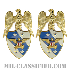 アメリカ統合参謀本部副議長補佐官（Aide to the Vice Chairman of the Joint Chiefs of Staff）[カラー/兵科章（将校用）/バッジ/ペア（2個1組）]の画像