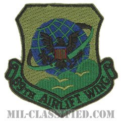 第89空輸航空団（89th Airlift Wing）[サブデュード/カットエッジ/パッチ]の画像