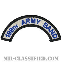 第198音楽隊タブ（198th Army Band Tab）[カラー/メロウエッジ/パッチ]の画像