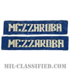 MEZZAROBA[カラー（ブルー）/刺繍/ネームテープ/パッチ/中古1点物（2枚セット）]の画像
