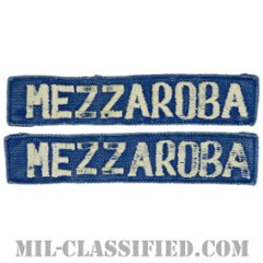 MEZZAROBA[カラー（ブルー）/刺繍/ネームテープ/パッチ/中古1点物（2枚セット）]の画像