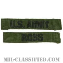 U.S.ARMY / ROSS[サブデュード/プリント/ネームテープ/パッチ/中古1点物（2枚セット）]の画像