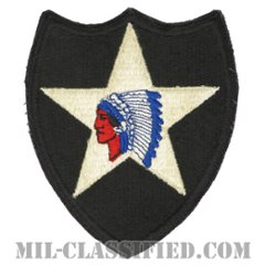 第2歩兵師団（2nd Infantry Division）[カラー/カットエッジ/パッチ/中古1点物]の画像