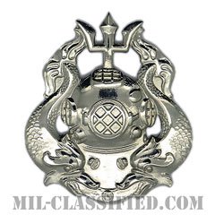 潜水員章 (最上級)（Diver Badge, Master）[カラー/鏡面仕上げ/バッジ]の画像