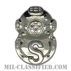 回収潜水員章（Diver Badge, Salvage）[カラー/鏡面仕上げ/バッジ]の画像