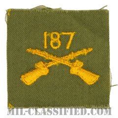 第187歩兵連隊歩兵科章（187th Infantry Regiment）[カラー/兵科章/パッチ/1点物]の画像