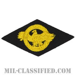 名誉除隊章 (ラプチャードダック)（WWII Honorable Discharge/Ruptured Duck）[カラー/ブラックフェルト刺繍/パッチ]の画像