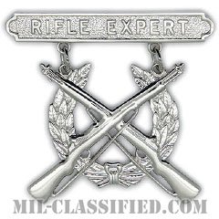 ライフル射撃技術章 (エキスパート)（Marksmanship Badge, Rifle Expert）[カラー/鏡面仕上げ/バッジ]の画像