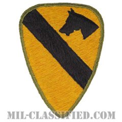 第1騎兵師団（1st Cavalry Division）[カラー/カットエッジ/パッチ/ローカルメイド(日本製)/中古1点物]の画像