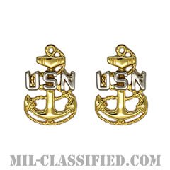 上等兵曹（Chief Petty Officer）[カラー/襟用ミニサイズ/階級章/バッジ/ペア（2個1組）]の画像