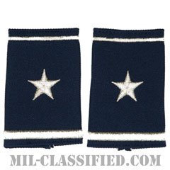 准将（Brigadier General (BG)）[空軍ブルー/ショルダー階級章/ショートサイズ肩章/ペア（2枚1組）]の画像