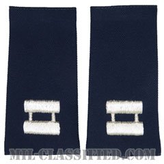 大尉（Captain (CPT)）[空軍ブルー/ショルダー階級章/ロングサイズ肩章/ペア（2枚1組）]の画像