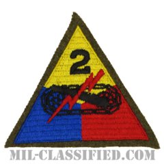 第2機甲師団（2nd Armored Division）[カラー/カットエッジ/パッチ/ウール・フェルト生地/1点物]の画像
