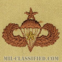 戦闘空挺章 (シニア) 降下1回（Combat Parachutist Badge, Senior, One Jump）[デザート/パッチ]の画像