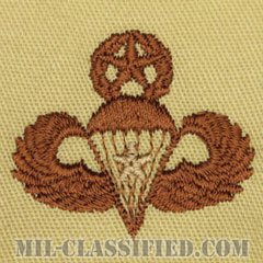 戦闘空挺章 (マスター) 降下1回（Combat Parachutist Badge, Master, One Jump）[デザート/パッチ]の画像