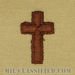 キリスト教従軍牧師科章（Chaplain Corps, Christian Faith）[デザート/兵科章/パッチ/ペア（2枚1組）]の画像