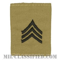 軍曹（Sergeant (SGT)）[デザート/ゴアテックスパーカー用スライドオン階級章]の画像
