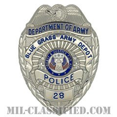 アメリカ合衆国陸軍省民間警察章 (ブルーグラスアーミーデポ)（BGAD, Department of the Army Civilian Police）[カラー/鏡面仕上げ/バッジ/ピンバック]の画像