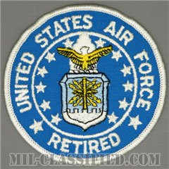 アメリカ空軍退役（UNITED STATES AIR FORCE RETIRED）[カラー/メロウエッジ/パッチ/ノベルティ]の画像
