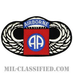 第82空挺師団空挺章（82nd Airborne Division Parachutist）[カラー/メロウエッジ/ラージサイズ/パッチ/ノベルティ]の画像
