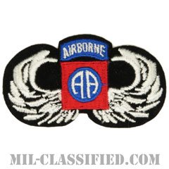 第82空挺師団空挺章（82nd Airborne Division Parachutist）[カラー/メロウエッジ/スモールサイズ/パッチ/ノベルティ]の画像
