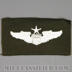 航空機操縦士章 (シニア・パイロット)（Air Force Senior Pilot Badge）[カラー/ギャバジン生地/パッチ/1点物]の画像
