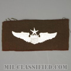 航空機操縦士章 (シニア・パイロット)（Air Force Senior Pilot Badge）[カラー/ギャバジン生地/パッチ/1点物]の画像