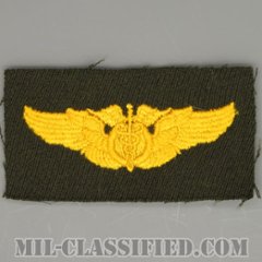 飛行医師章（Flight Surgeon Badge）[カラー/ギャバジン生地/パッチ/1点物]の画像
