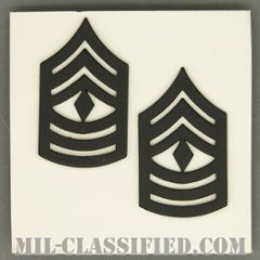 先任曹長（First Sergeant (1SG)）[サブデュード（ブラックメタル）/階級章（1961）/バッジ/ペア（2個1組）]の画像