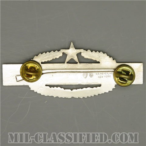 ★１９４３年＊アメリカ軍＊９２５銀製ＣＩＢバッジ（実物） 戦闘歩兵章 (セカンド)（Combat Infantryman Badge (CIB), Second