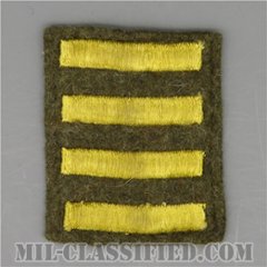 海外勤務(派遣)章 4連(勤続2年)（Overseas Service Bar）[ウール・フェルト生地/パッチ/中古1点物]の画像