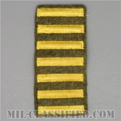 海外勤務(派遣)章 7連(勤続3年6ヶ月)（Overseas Service Bar）[ウール・フェルト生地/パッチ/中古1点物]の画像