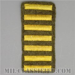 海外勤務(派遣)章 7連(勤続3年6ヶ月)（Overseas Service Bar）[ウール・フェルト生地/パッチ/中古1点物]の画像