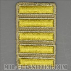 海外勤務(派遣)章 5連(勤続2年6ヶ月)（Overseas Service Bar）[カーキ・ツイル生地/パッチ/中古1点物]の画像