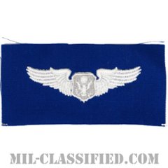 航空機搭乗員章 (将校用エアクルー)（Air Force Officer Aircrew Badge）[カラー/空軍ブルー生地/パッチ]の画像