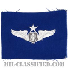 航空機搭乗員章 (将校用シニア・エアクルー)（Air Force Officer Senior Aircrew Badge）[カラー/空軍ブルー生地/パッチ]の画像