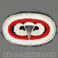 空挺コマンド (空挺章刺繍)（Airborne Command, Parachutist Badge）[カラー/カットエッジ/オーバルパッチ/1点物]の画像