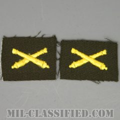 砲兵科章（Field Artillery）[カラー/ギャバジン生地/兵科章/パッチ/ペア（2枚1組）]の画像