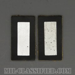 中尉（First Lieutenant (1LT)）[カラー/レザー生地/箔押し/階級章/パッチ/ペア（2枚1組）]の画像