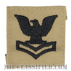 二等兵曹（Petty Officer Second Class）[デザート/海軍階級章/キャップ用パッチ]の画像