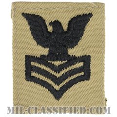 一等兵曹（Petty Officer First Class）[デザート/海軍階級章/キャップ用パッチ]の画像
